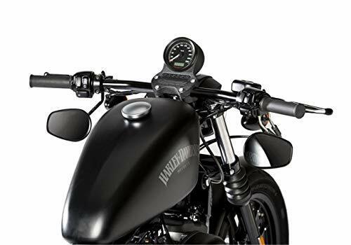 Manubrio Drag Bar nero montato Harley Sportster Dyna Softail Bobber