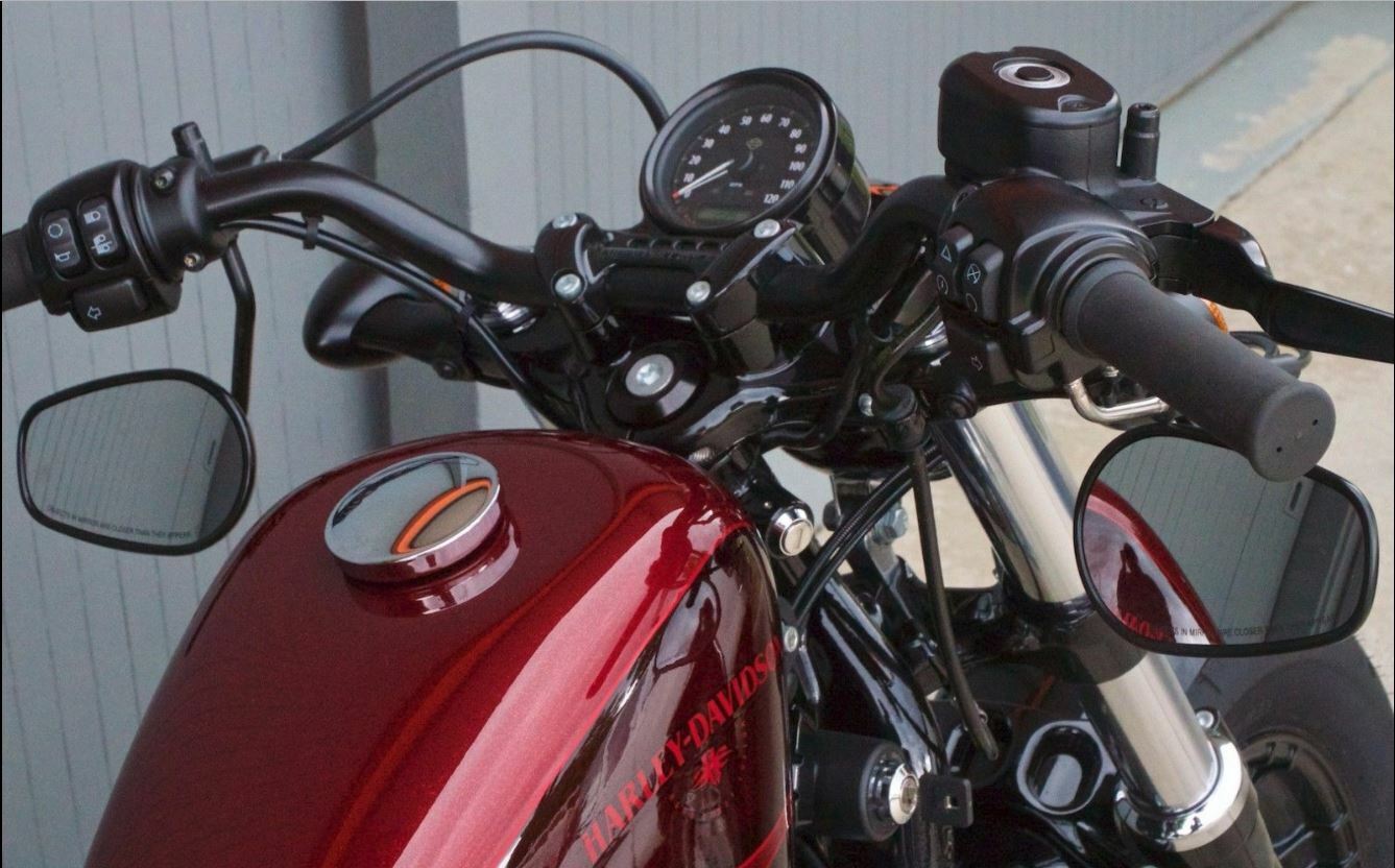 Manubrio bobber Harley Davidson Dyna Low Ride Super Wide Glide nero